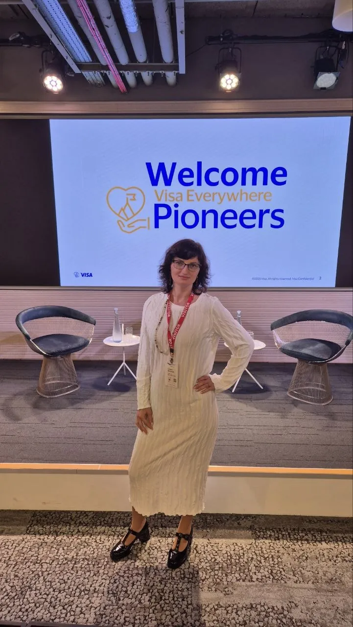 Larysa Brovchuk at the Visa Everywhere Pioneers 2025 event