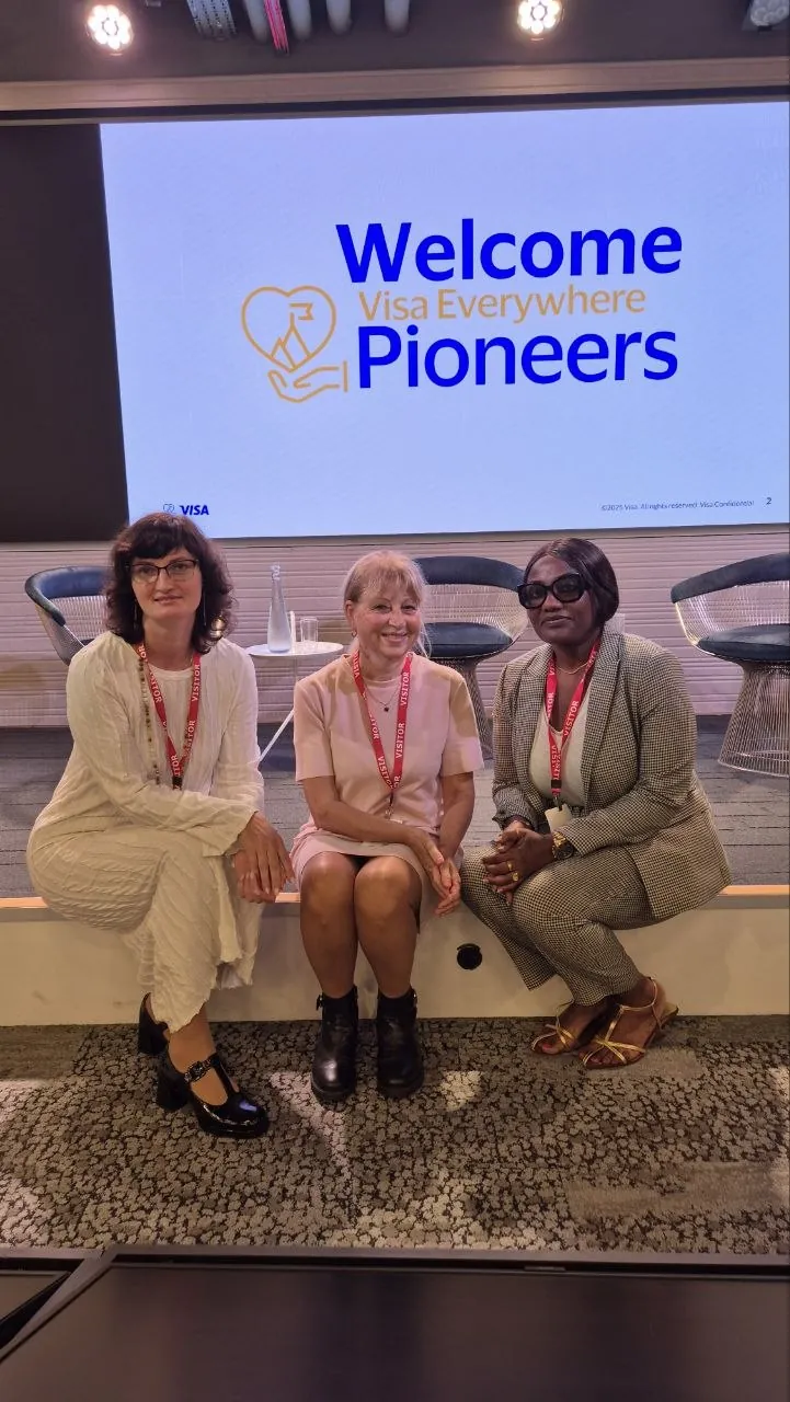 Larysa Brovchuk with fellow Visa Everywhere Pioneers