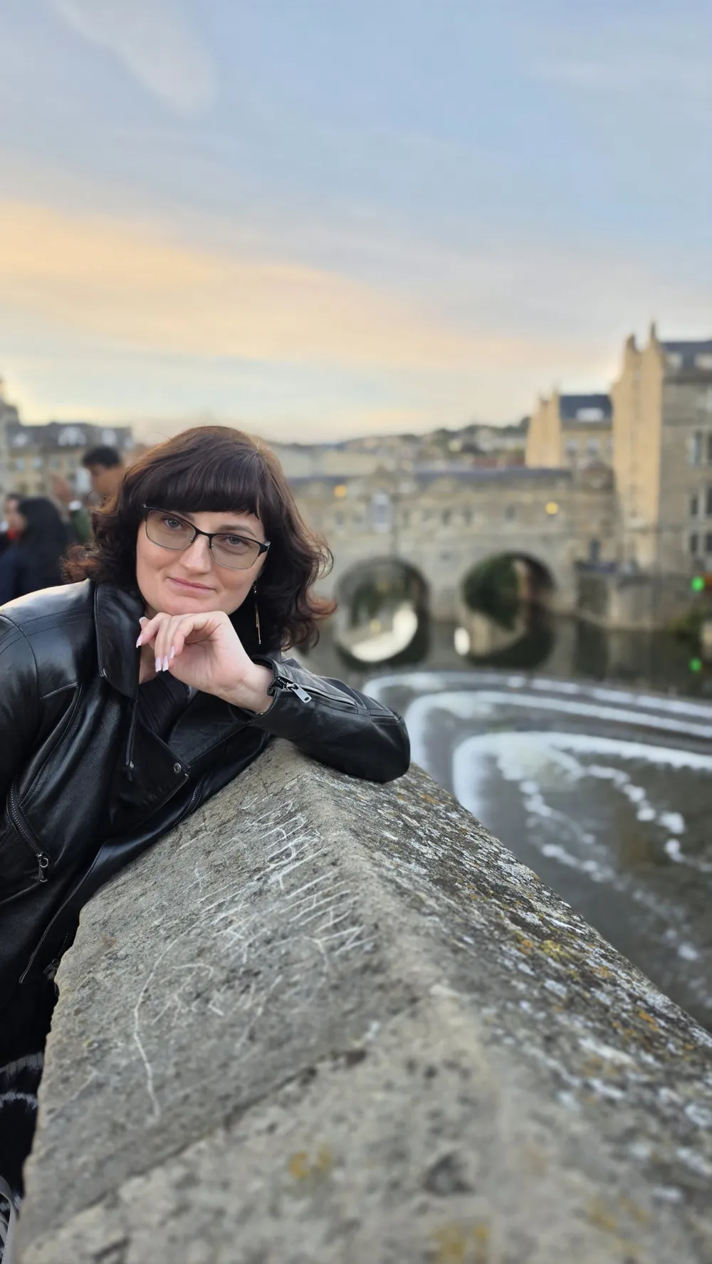 Larysa Brovchuk at Pulteney Bridge in Bath