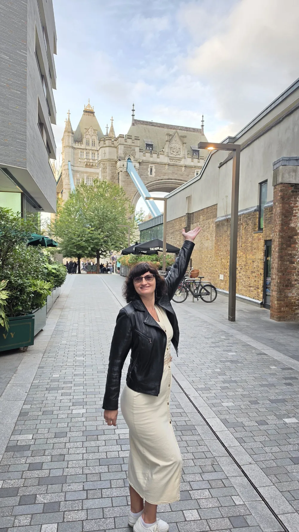 Larysa Brovchuk near Tower Bridge, London